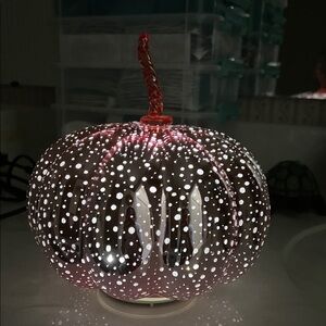 Stargazing Infinite Dimensions Lighted Glass Pumpkin